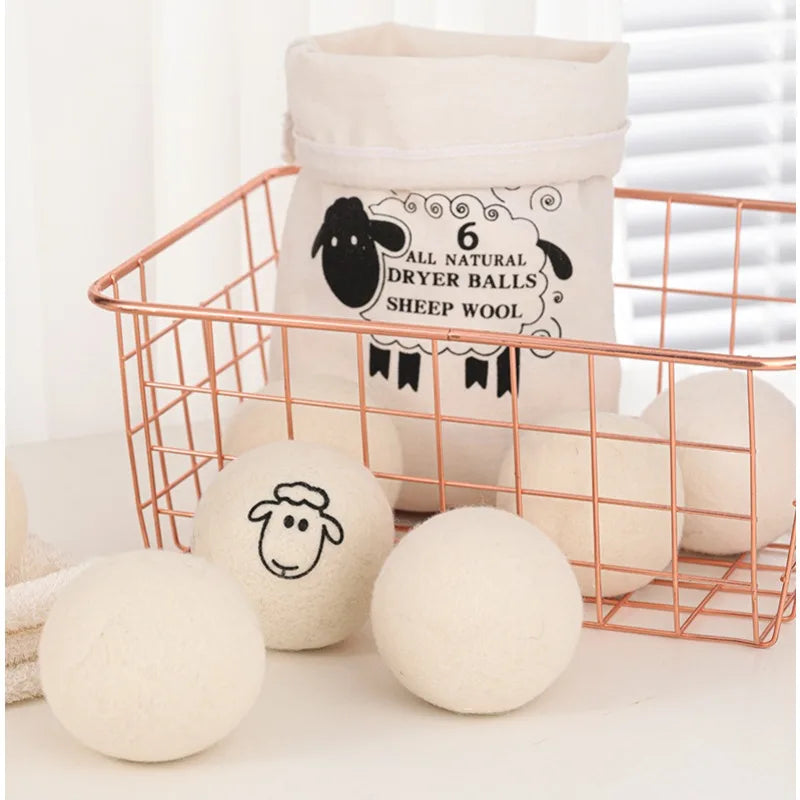Natural Wool Dryer Balls - Set of 6