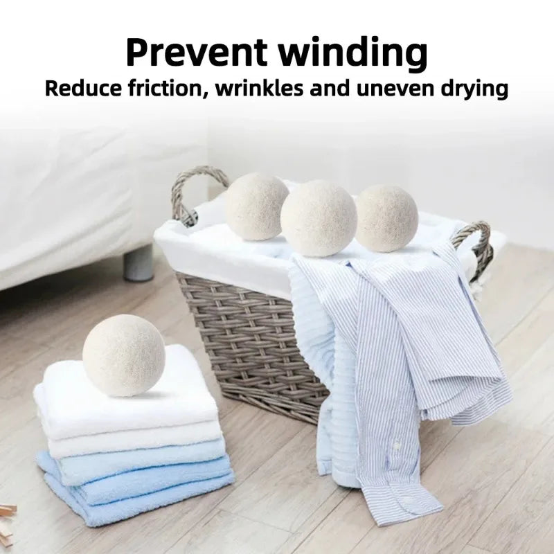 Natural Wool Dryer Balls - Set of 6