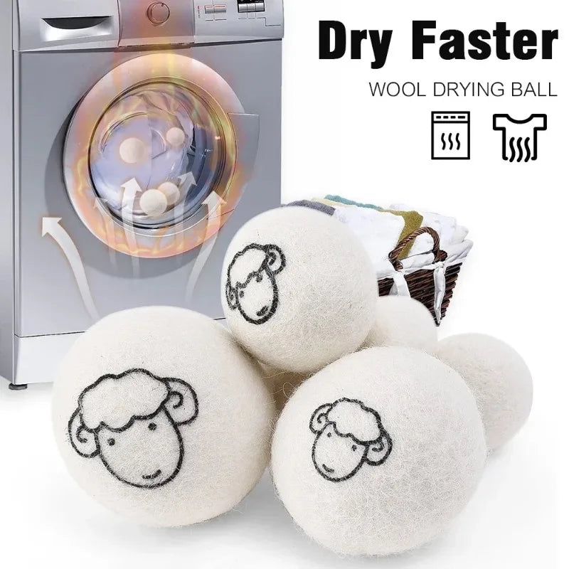 Natural Wool Dryer Balls - Set of 6