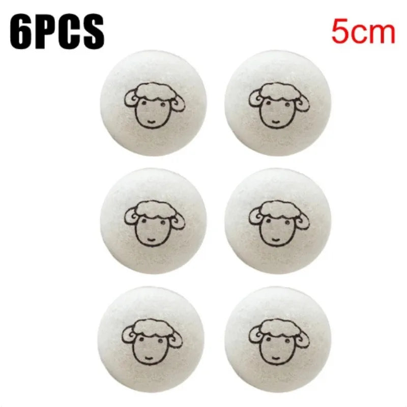 Natural Wool Dryer Balls - Set of 6
