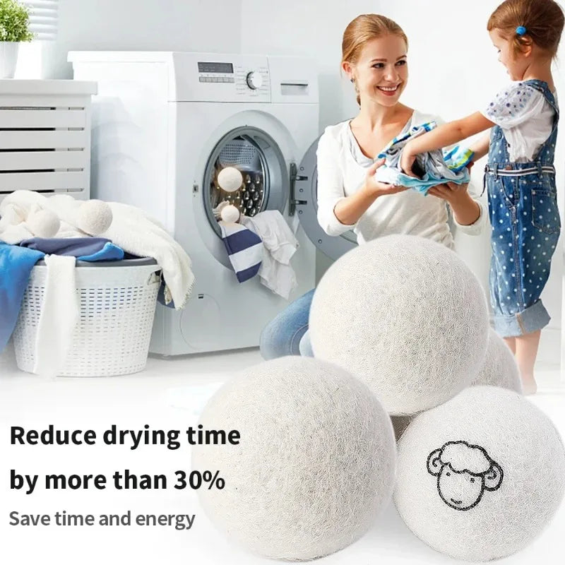 Natural Wool Dryer Balls - Set of 6